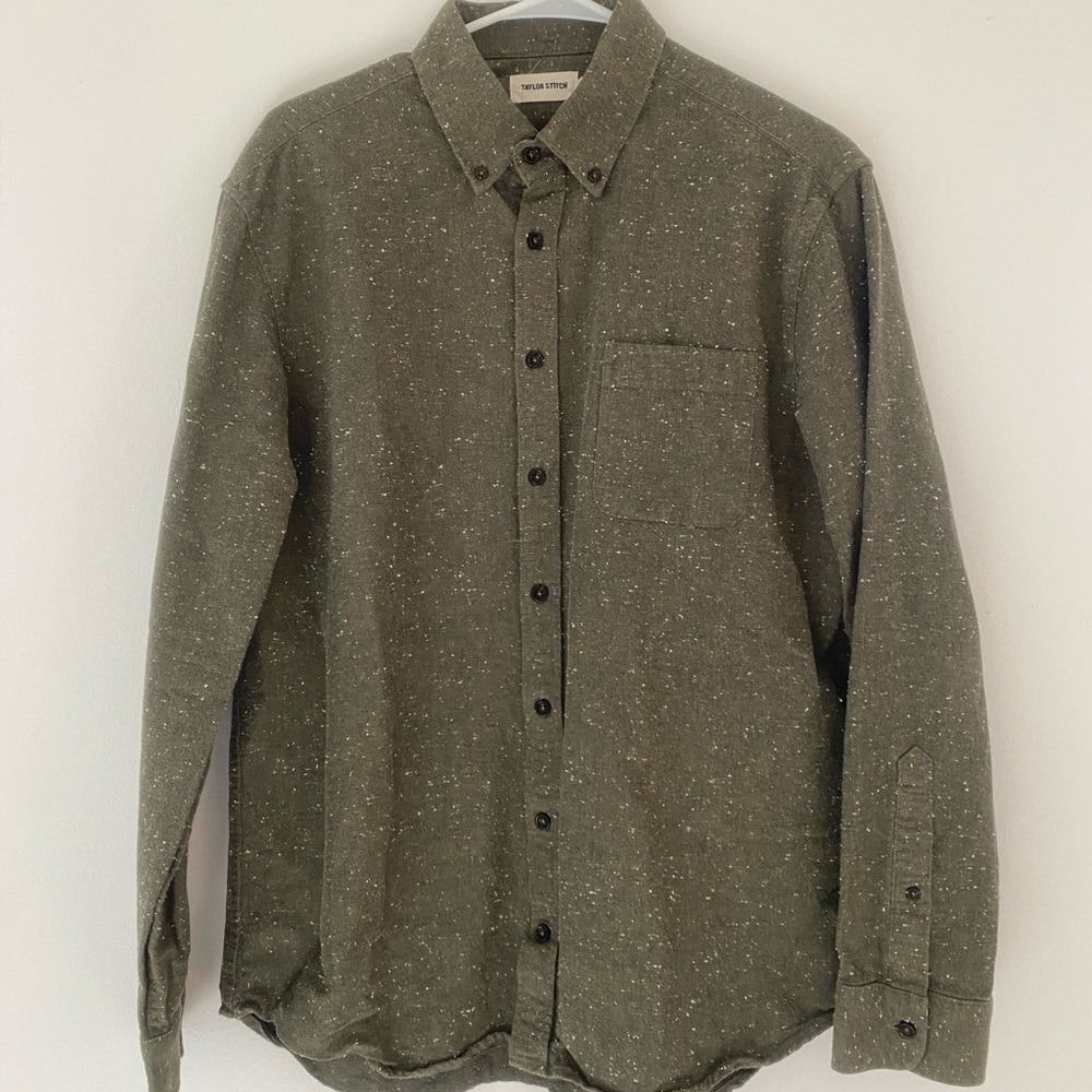 Taylor Stitch The Jack Olive Slub Chambray